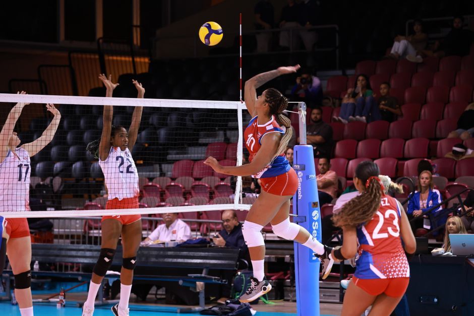 professional female volleyball players in action Thailand
