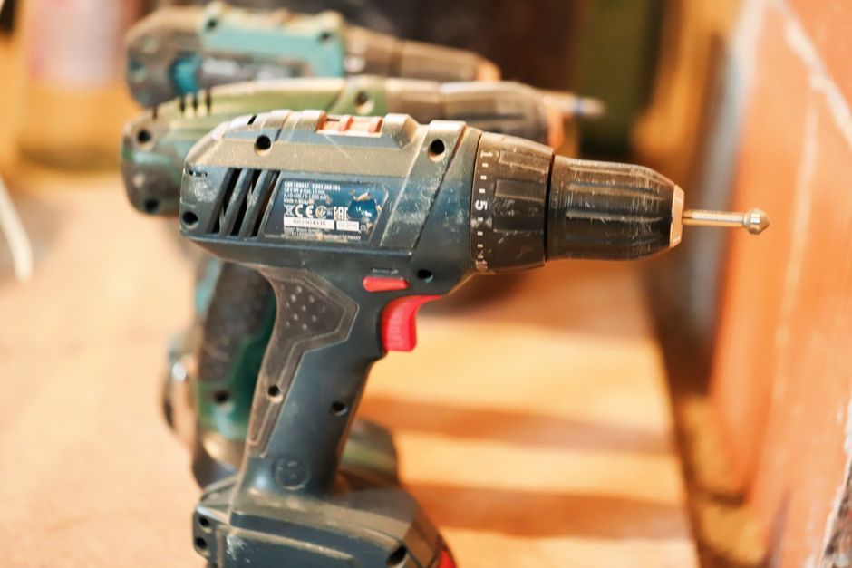 handheld power drill workshop desk