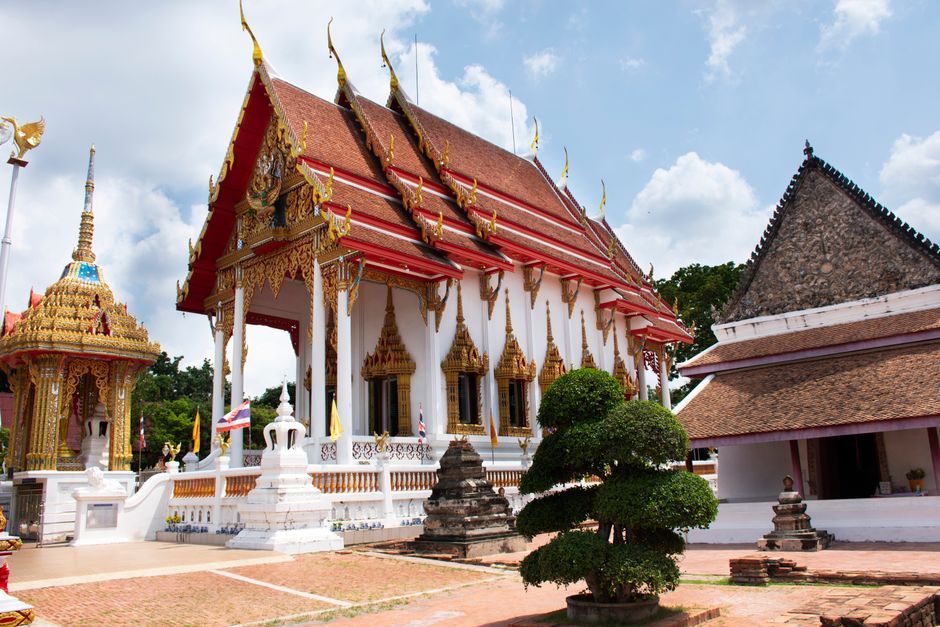 Thailand temple pavilion architecture exterior