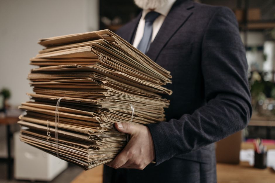 business paperwork document office desk