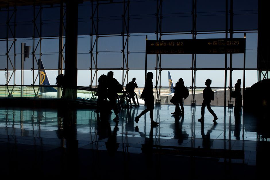 airport terminal transit desk boarding pass