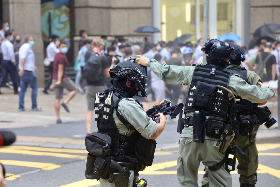 Jordan police security personnel street