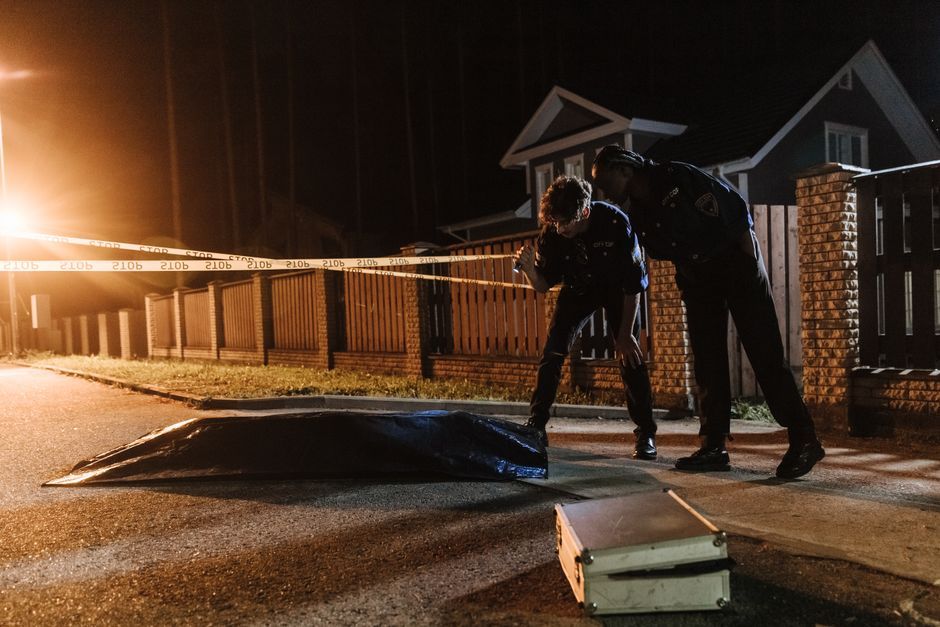 South Africa police forensic crime scene tape