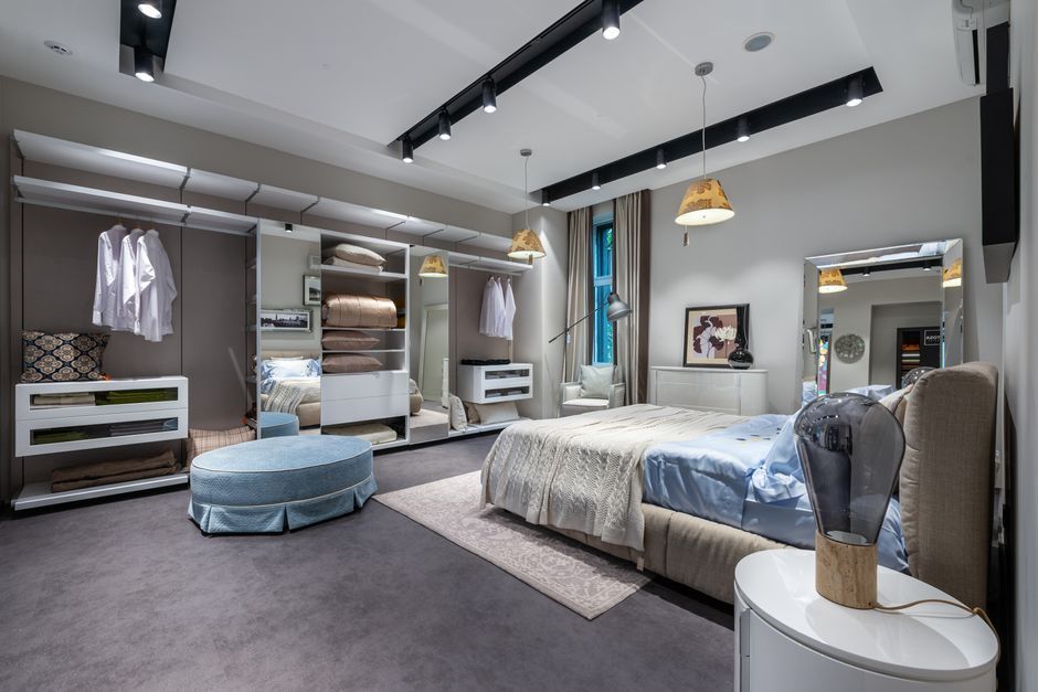 organized modern bedroom