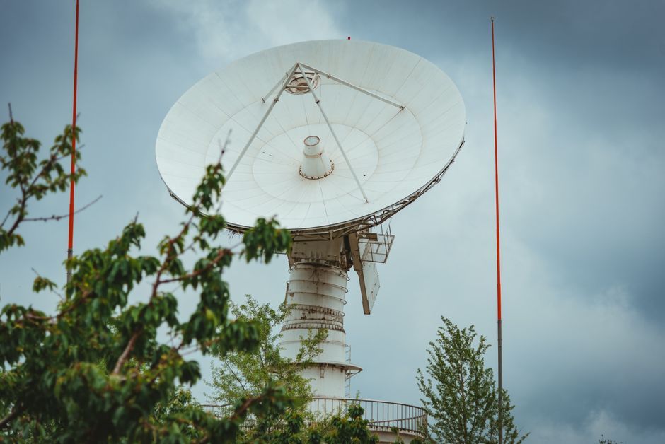 television broadcasting station building exterior United States