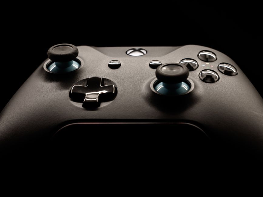 gaming handheld console controller close up