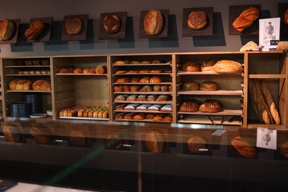 bakery counter wooden furniture interior design