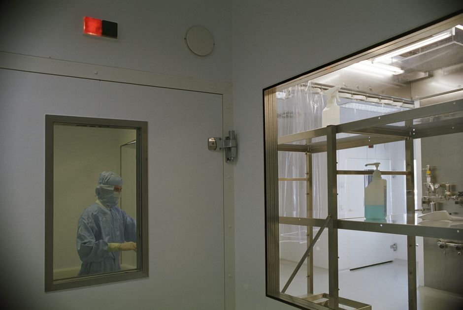 UK university medical research facility interior