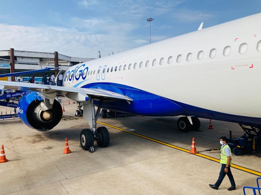 commercial airplane tarmac India airport