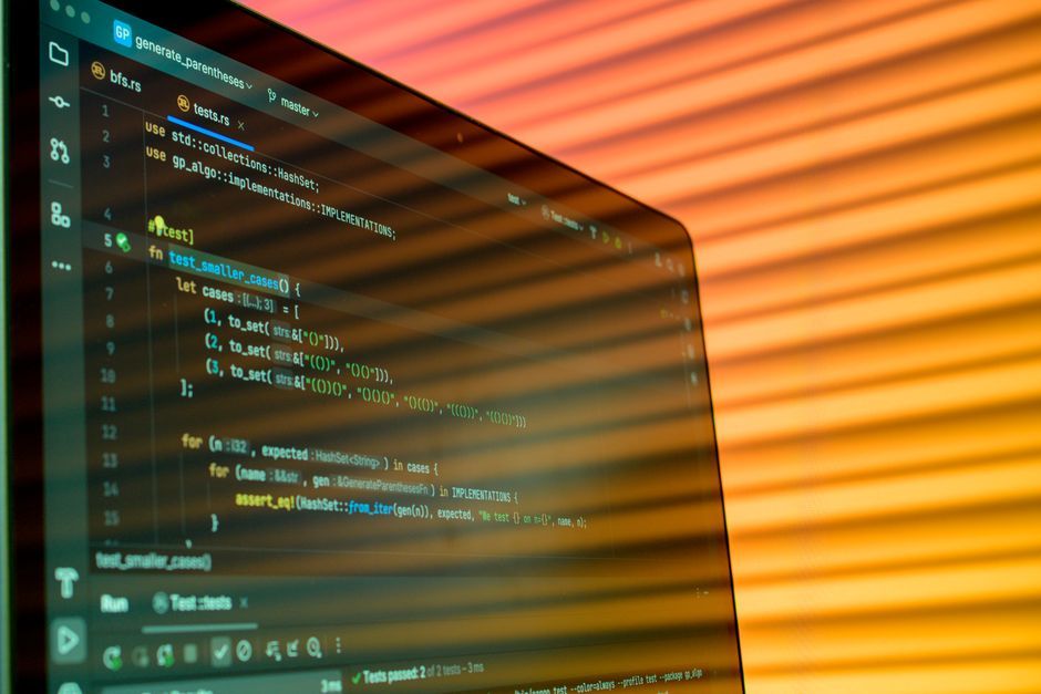 software development programming code screen workspace