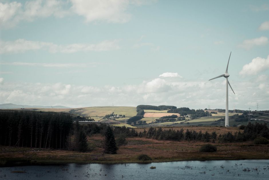 Scotland landscape renewable energy wind turbine
