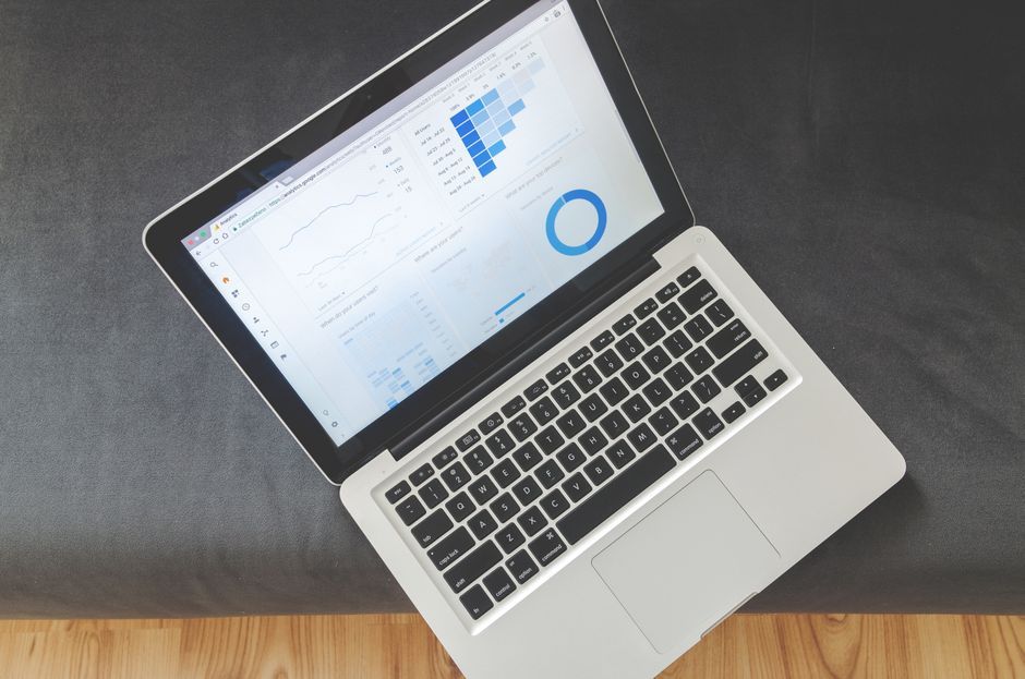software developer working laptop analytics