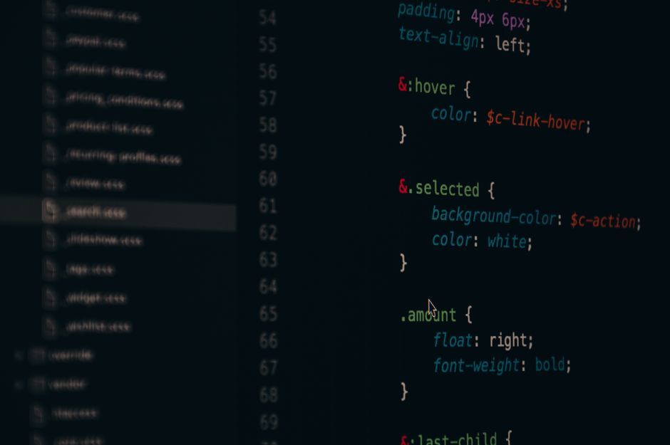 software code editor screen programming dark mode