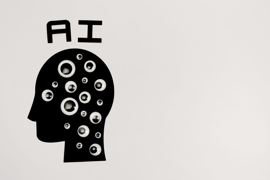 artificial intelligence transparency label icon digital graphic