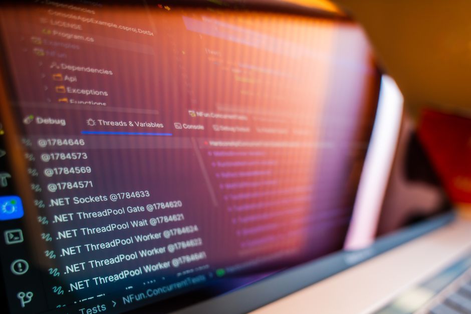 software developer debugging computer screen