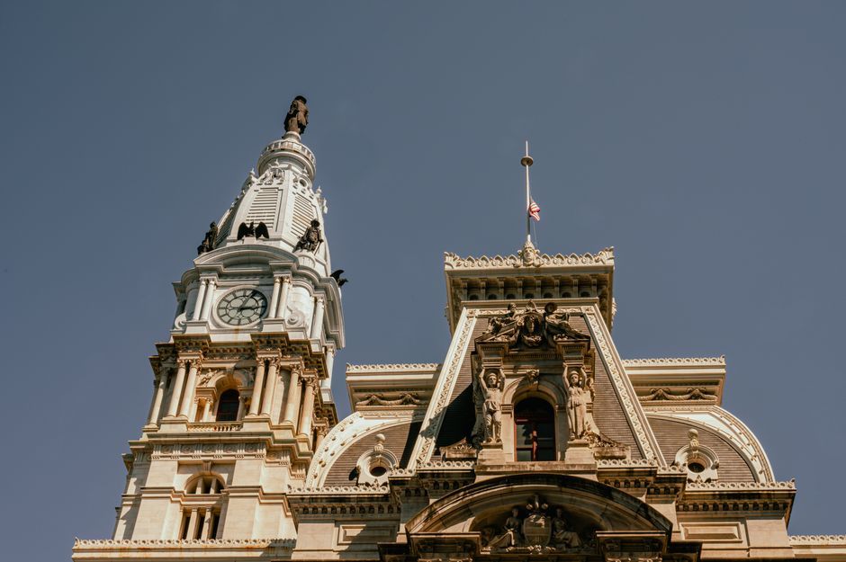 Philadelphia city hall government building exterior