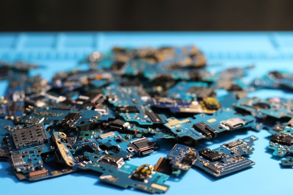 broken computer hardware tech device electronic waste