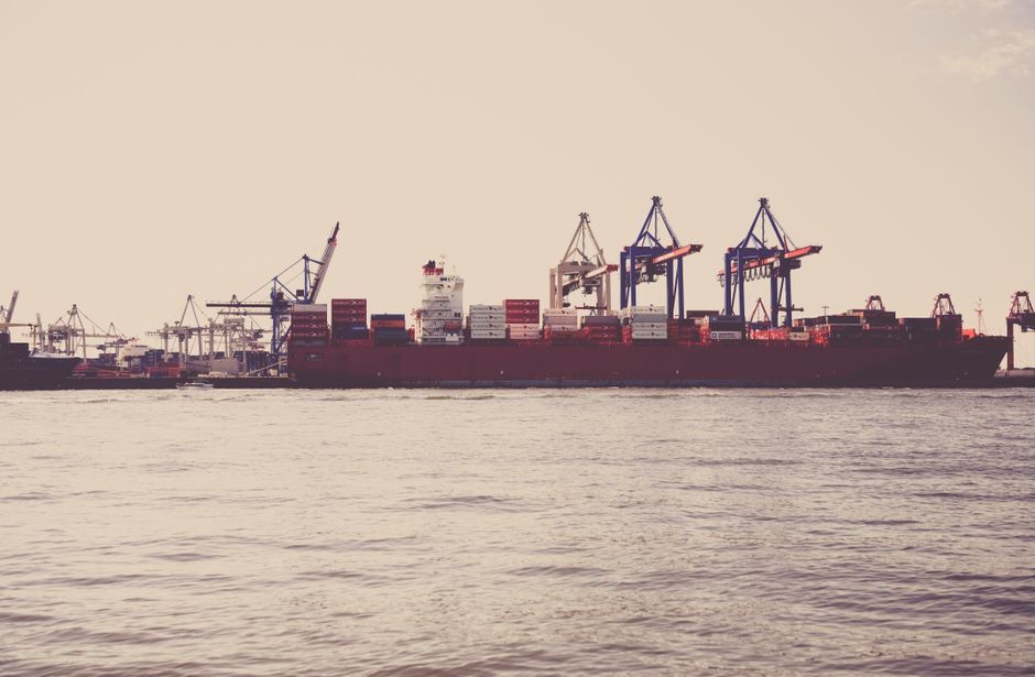 international trade container port cargo ship