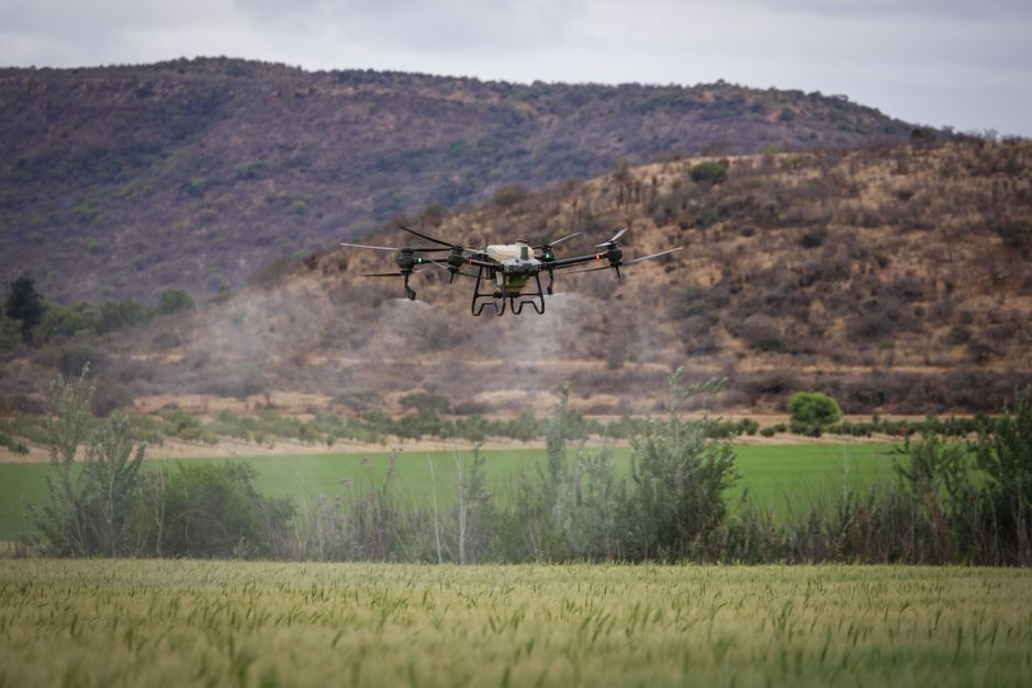 agricultural drone farm field aerial