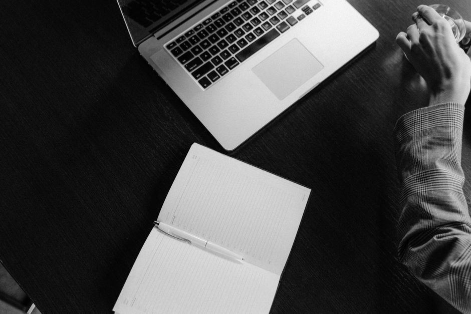 corporate business travel office workspace notebook computer