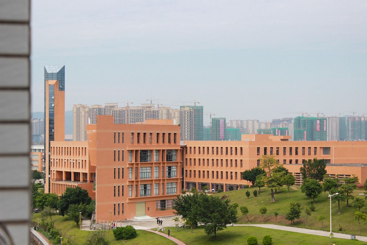 Thailand university campus building exterior