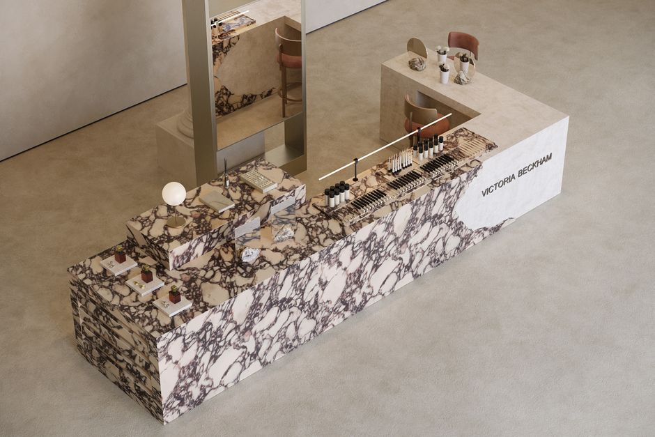 luxury fashion boutique interior marble design minimalist no logo