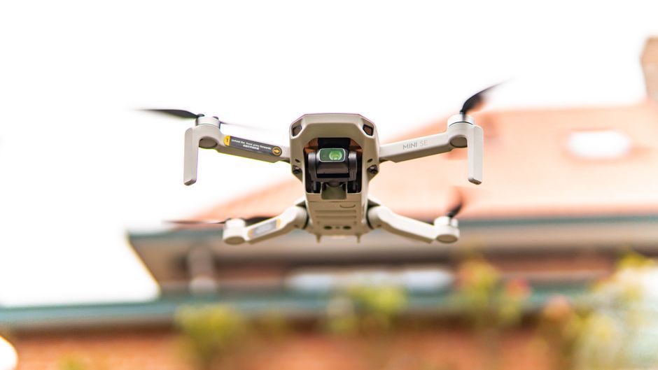 autonomous delivery drone flying sky