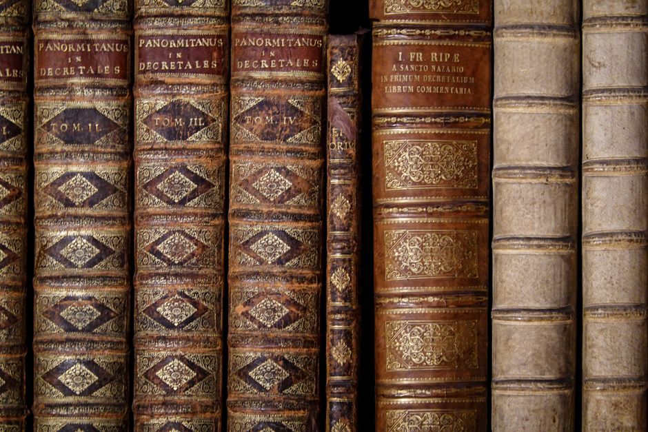 rare old books library interior