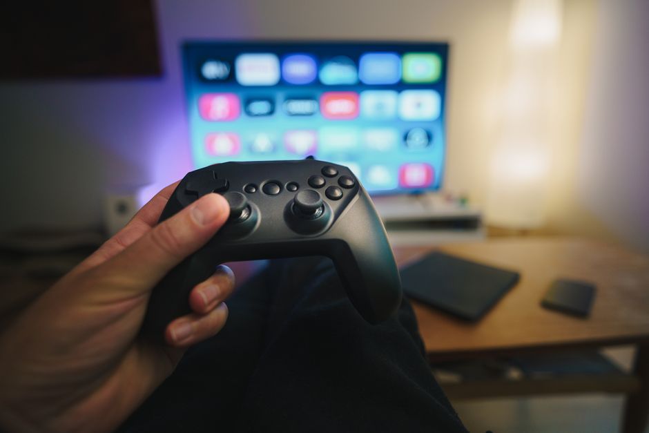 gaming controller computer screen