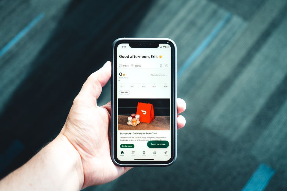 smartphone showing mobile shopping app interface