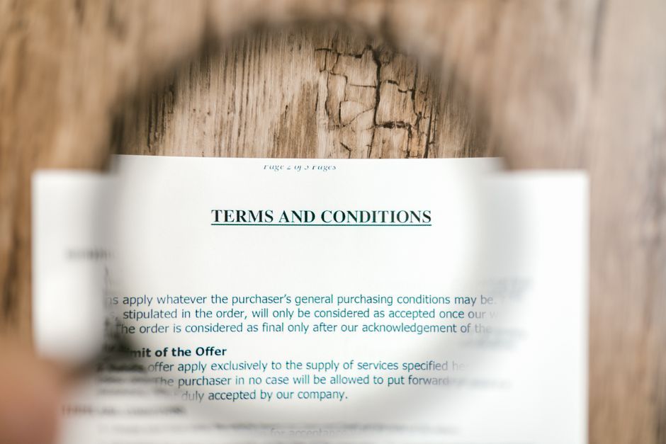 digital contract terms agreement screen