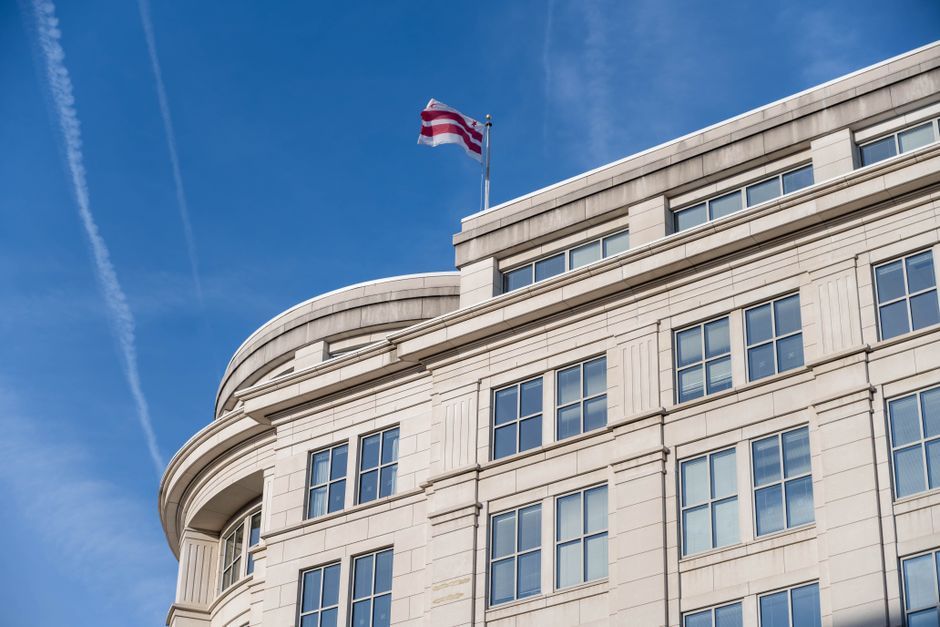 us government building exterior flag daytime