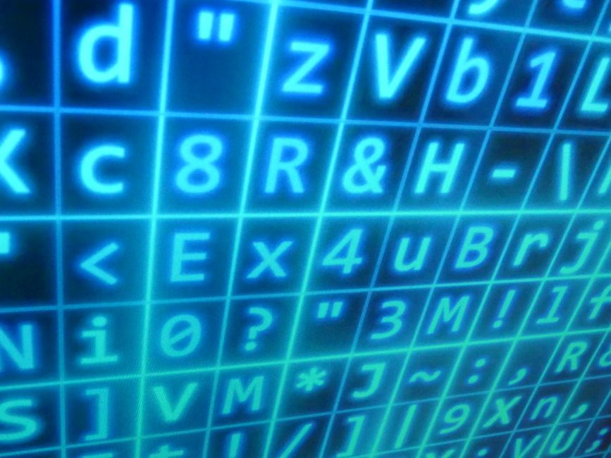 digital code matrix abstract computer display
