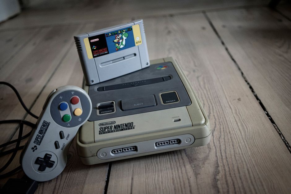 classic video game cartridge controller desk