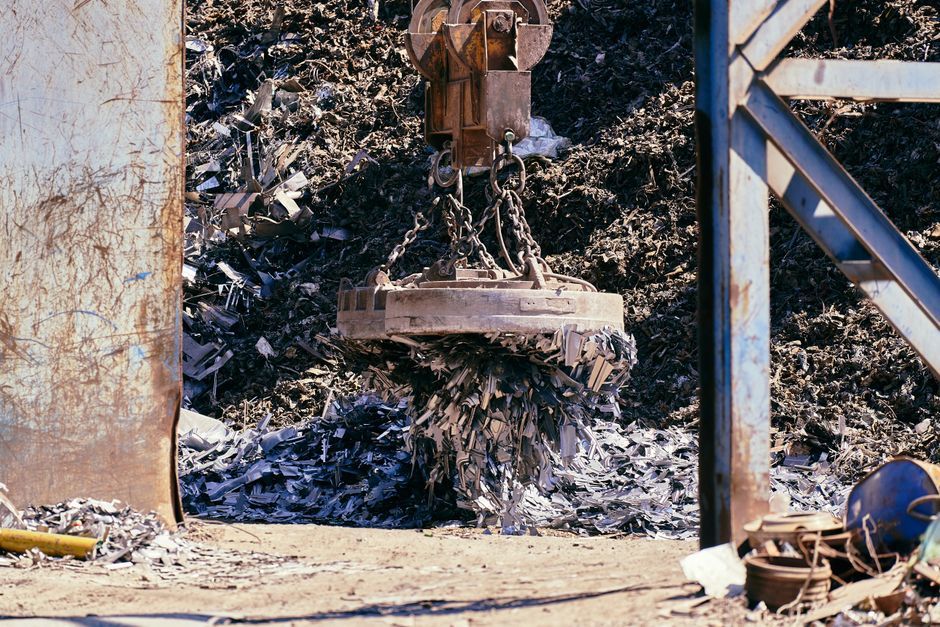industrial waste dump site exterior UK