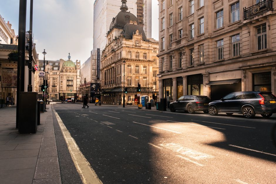 London city street urban environment