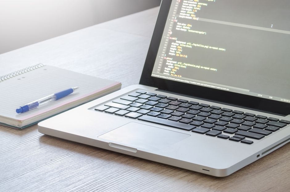 developer workspace notebook computer code editor