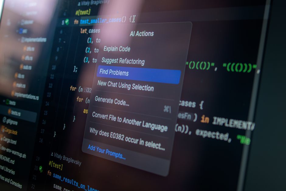 artificial intelligence software interface computer screen workspace