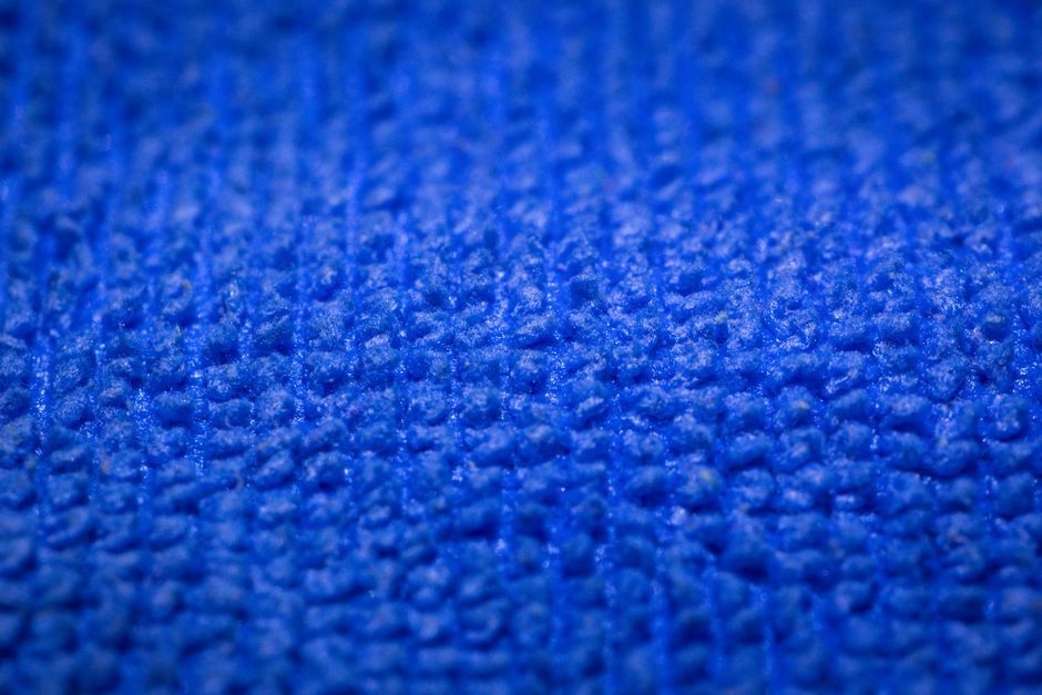 Apple microfiber polishing cloth close up