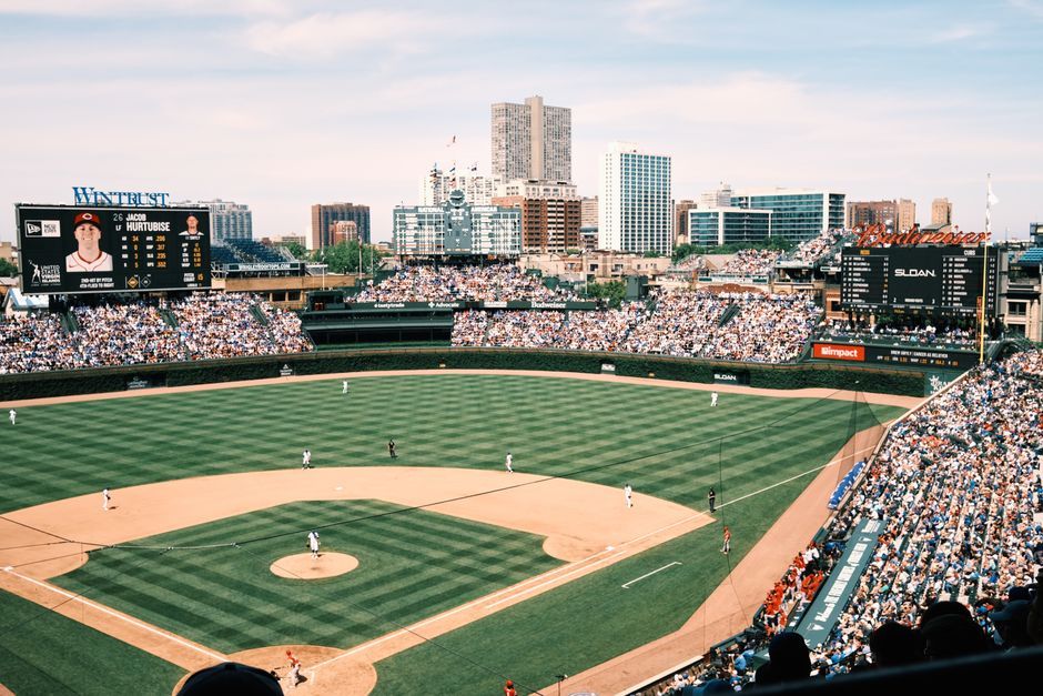 American professional baseball stadium sports game