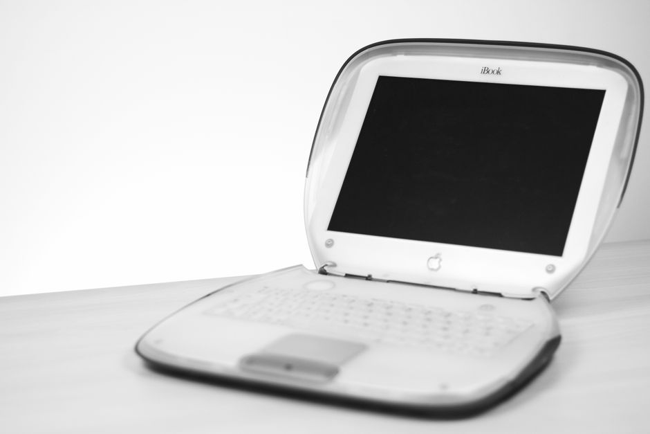 vintage electronic device laptop computer technology