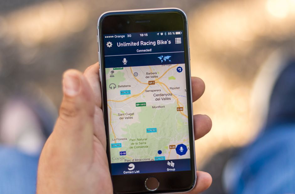 mobile phone navigation map application screen