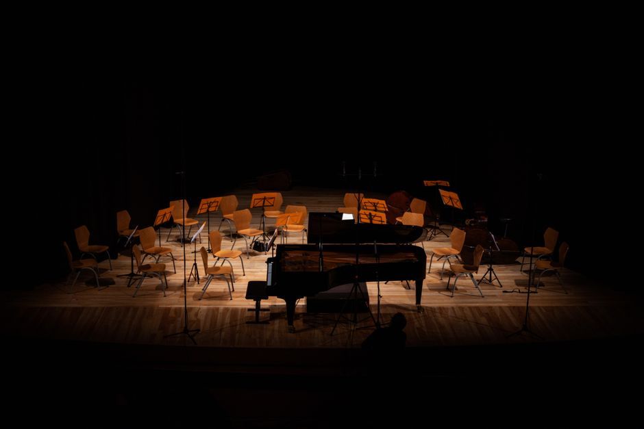 modern music concert venue stage interior lighting