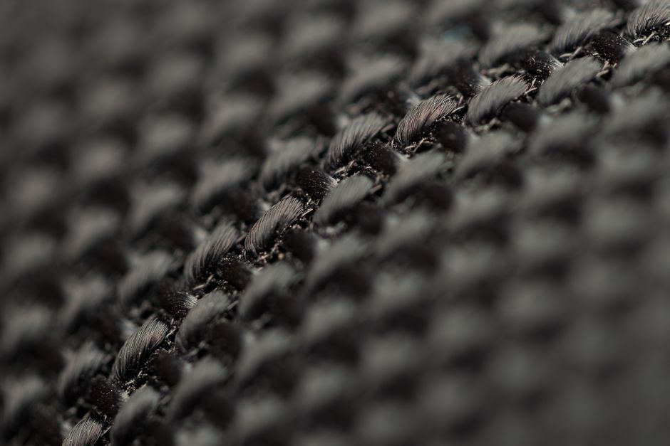 Apple microfiber polishing cloth close up