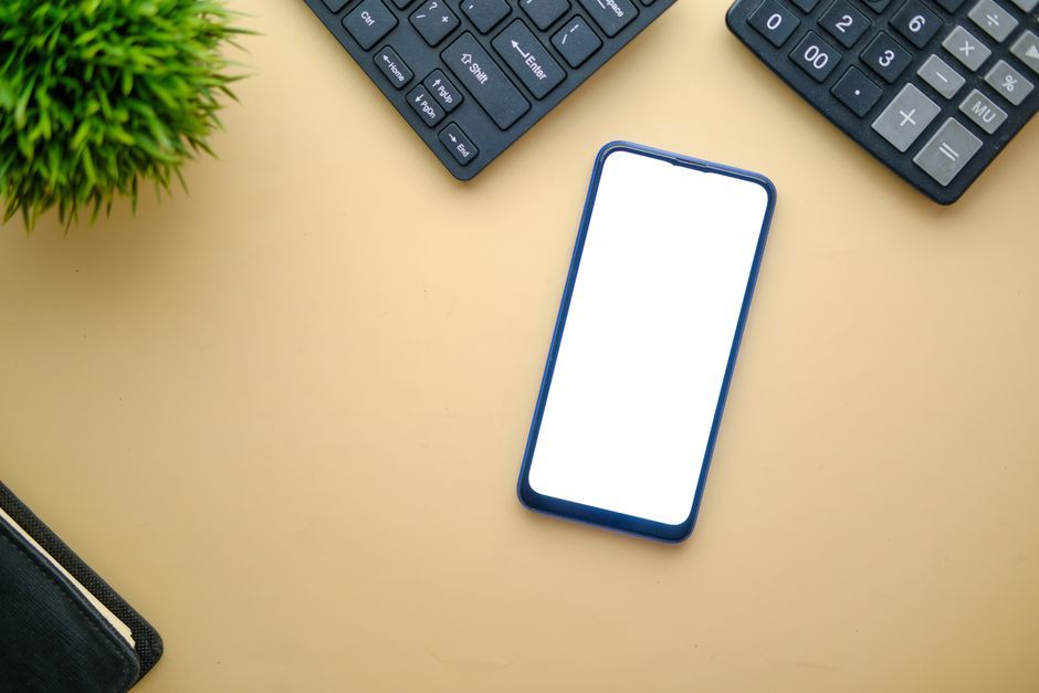 smartphone device mockup workspace