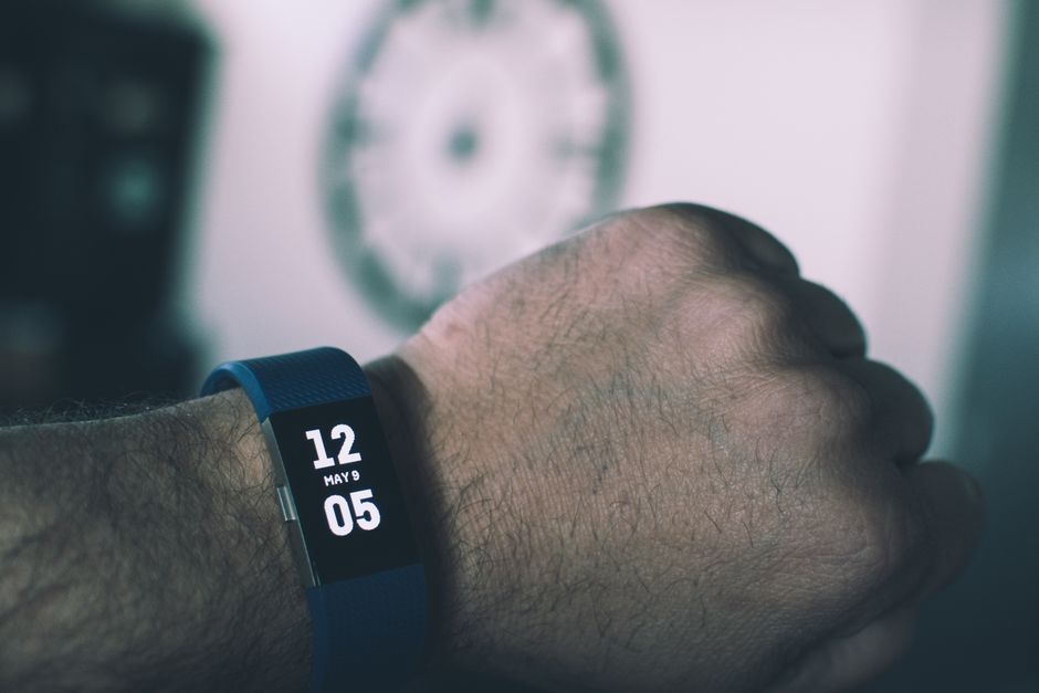 smartwatch fitness tracker display close up