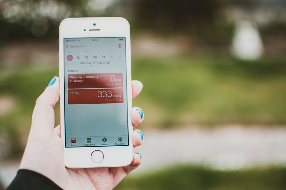 smartphone health application screen