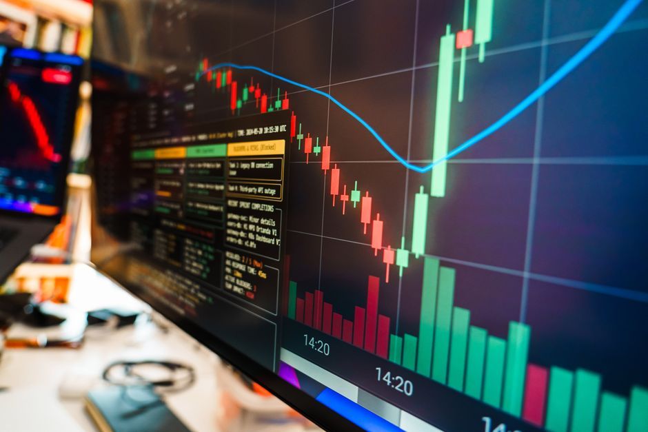 financial data chart analytics dashboard screen