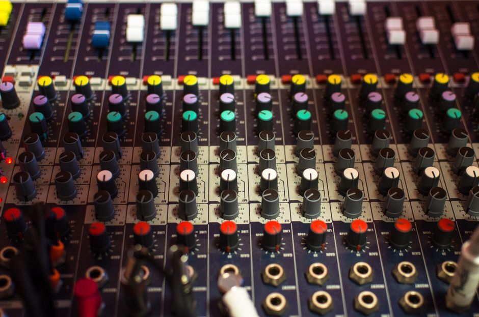 audio mixing console music production