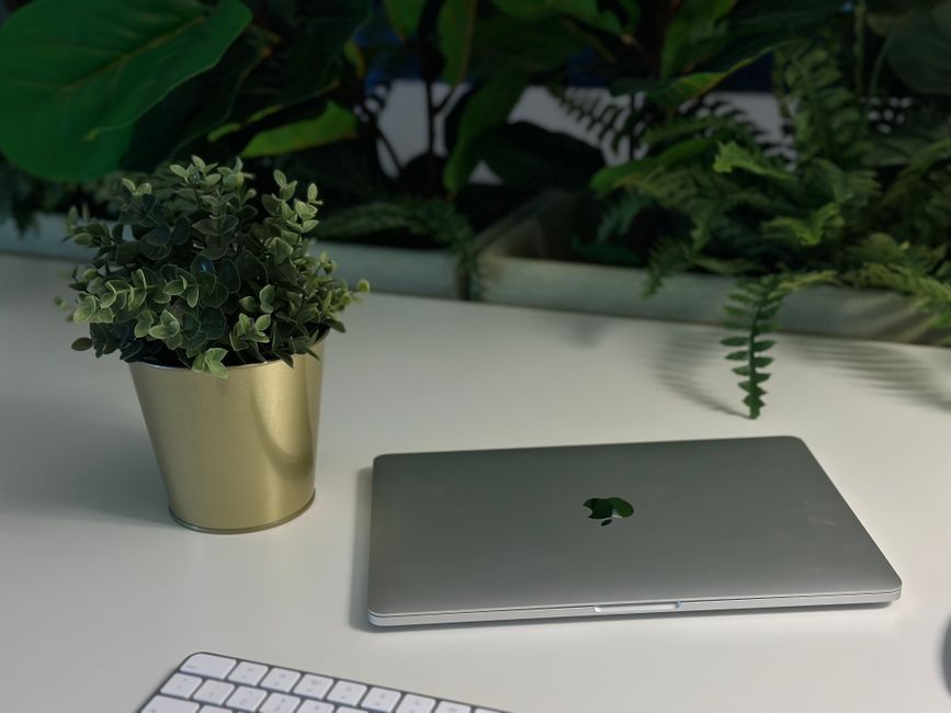 technology startup office workspace no logo